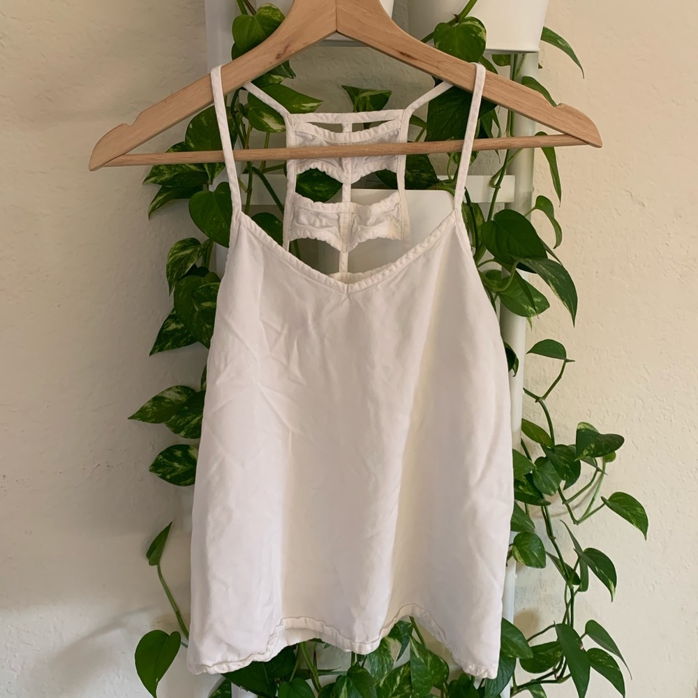 RVCA WHITE DAINTY TANK